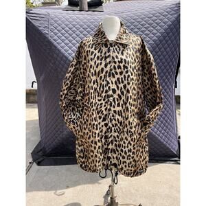 BALENCIAGA jacket Oversize Animal Print Nylon Windbreaker Size 36 raincoat NWT